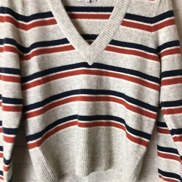 Striped Westgate V-Neck Sweater in Coziest Yarn Size XS - Picture 6 of 9